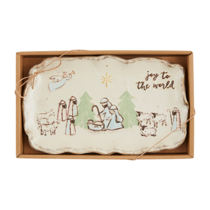 Sketched Christmas Nativity Plate