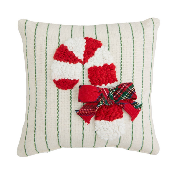 Holiday Cheer Tufted Emblem Pillow