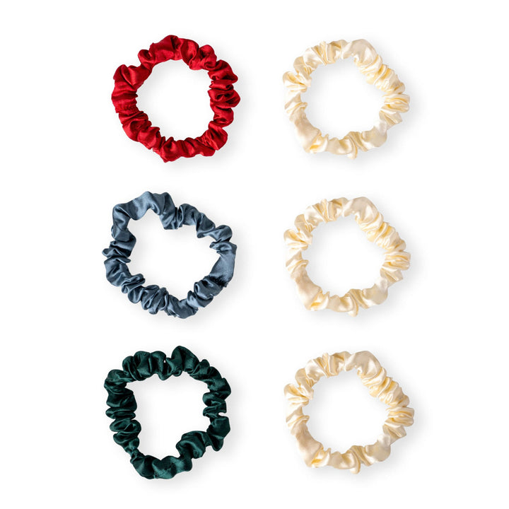 Pretty Festive Holiday Satin Scrunchies