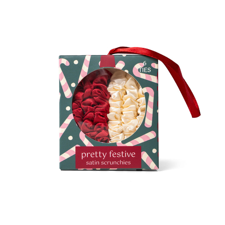 Pretty Festive Holiday Satin Scrunchies