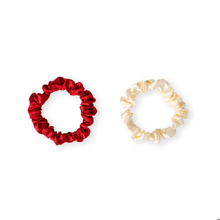 Pretty Festive Holiday Satin Scrunchies