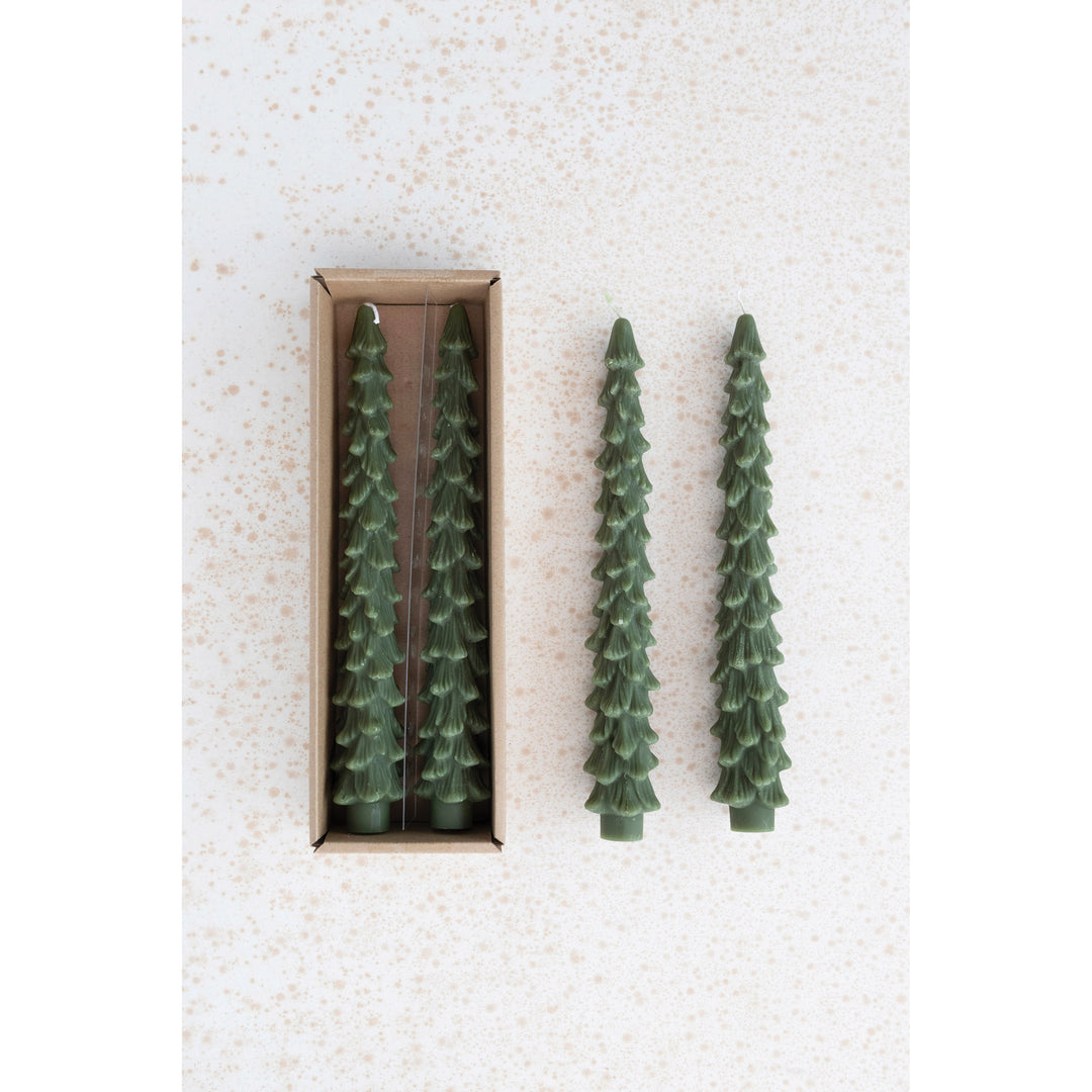 Tree Shaped Taper Candle Set