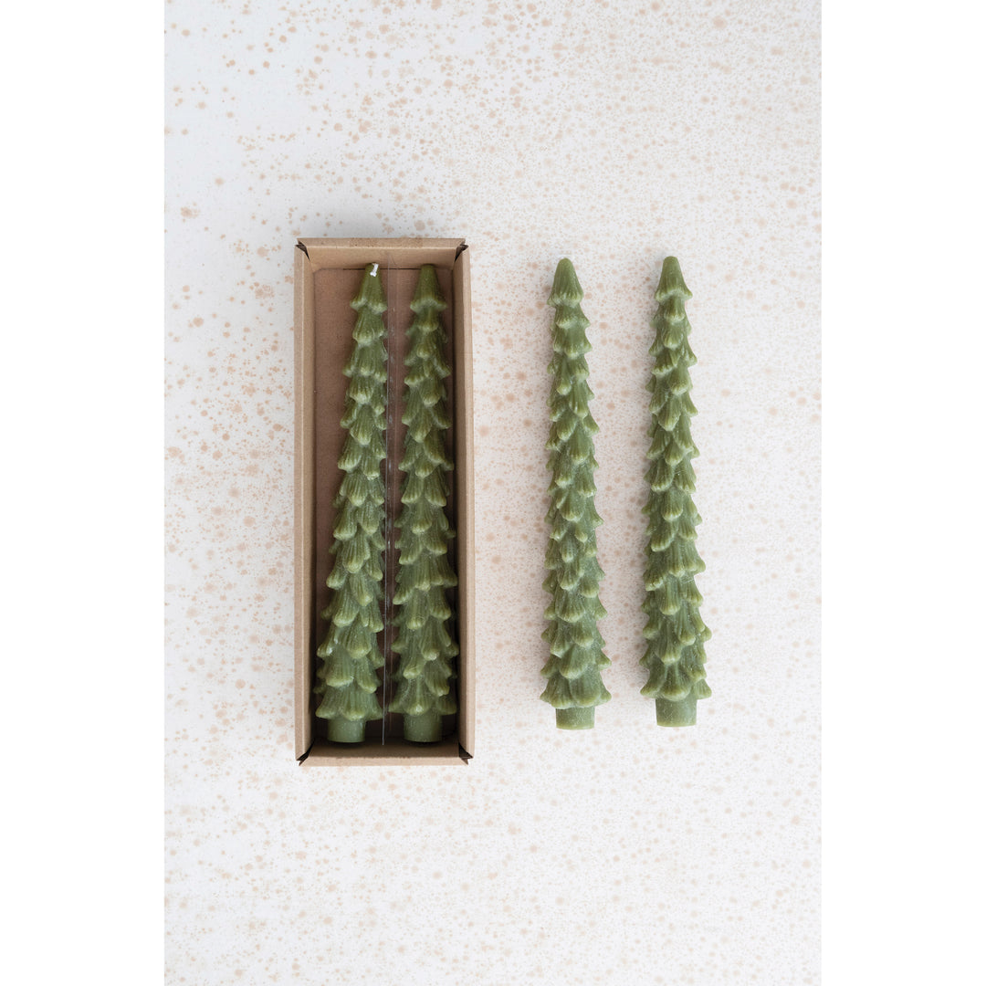 Tree Shaped Taper Candle Set