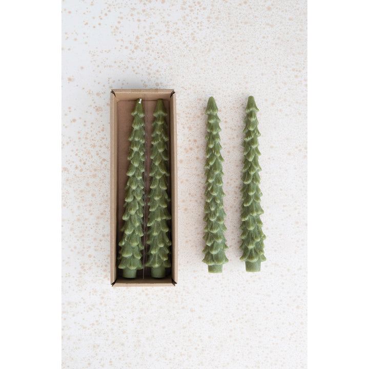 Tree Shaped Taper Candle Set