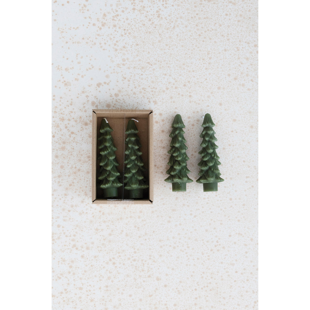 Tree Shaped Taper Candle Set