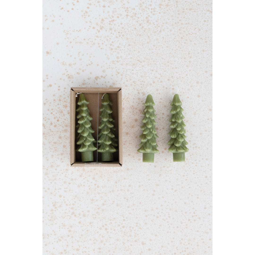Tree Shaped Taper Candle Set