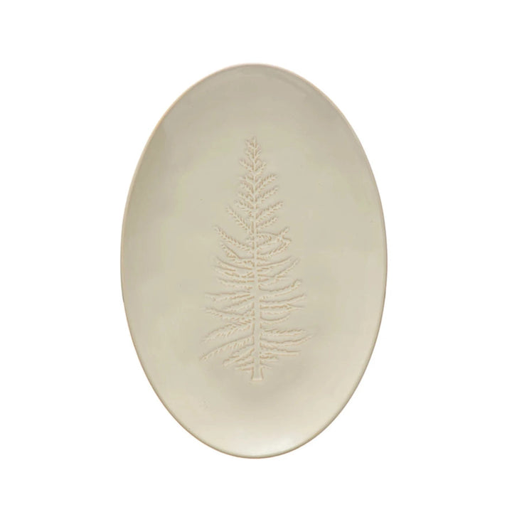 Neutral Pine Tree Platter