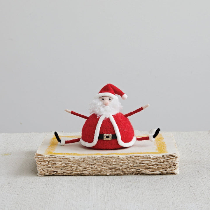 Wool Sitting Santa