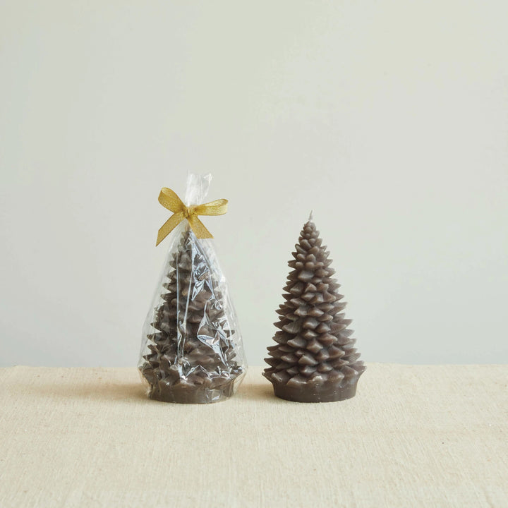 Pewter Pine Tree Candle