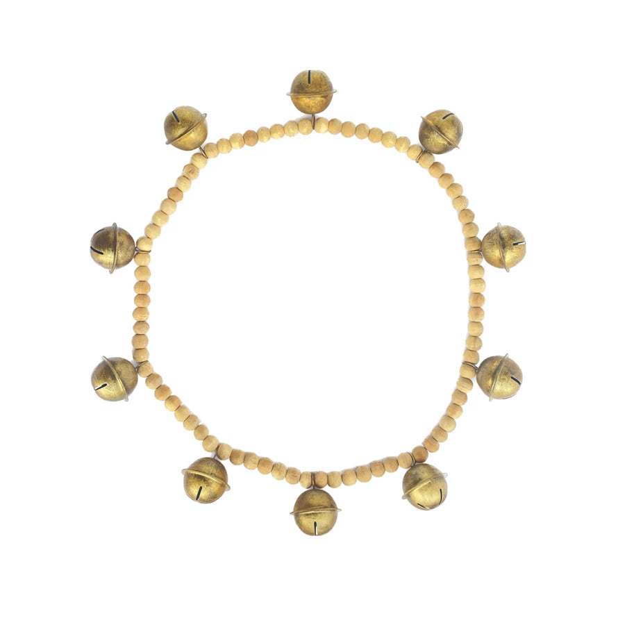 Gold Bell & Bead Circular Garland