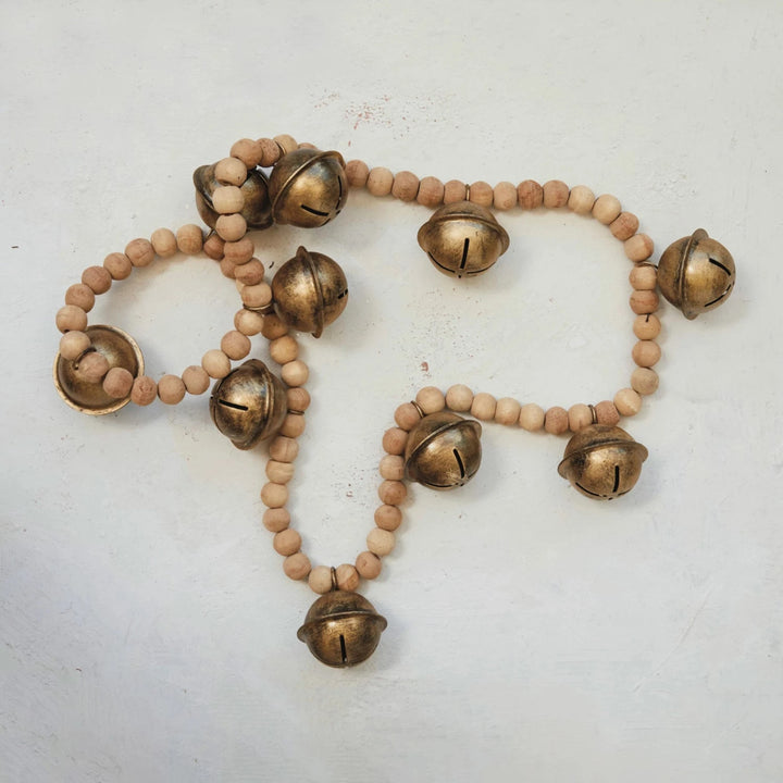 Gold Bell & Bead Circular Garland