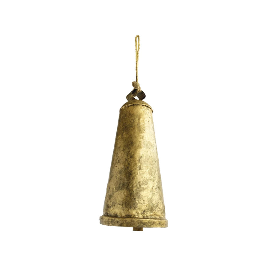 Antiqued Gold Elongated Bell