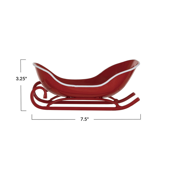 Red Sleigh Soap Dish