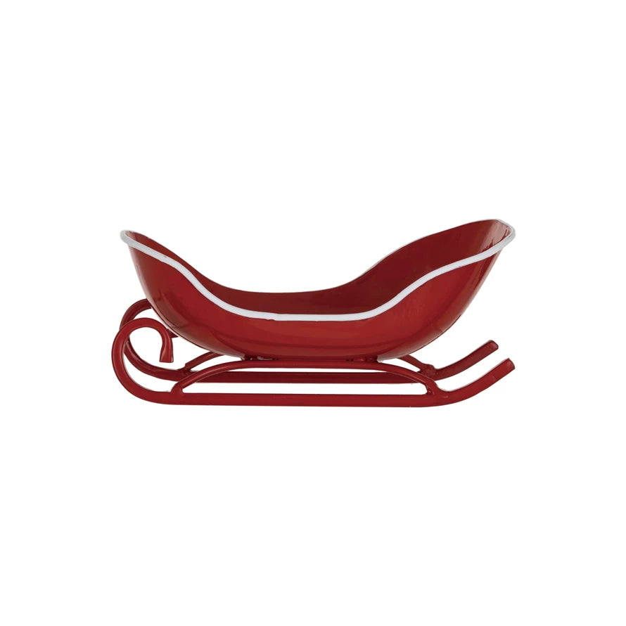 Red Sleigh Soap Dish