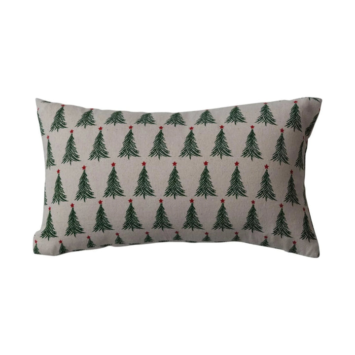 Winter Pine Tree Lumbar Pillow