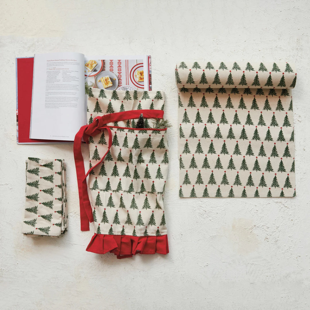 Winter Pine Tree Table Runner