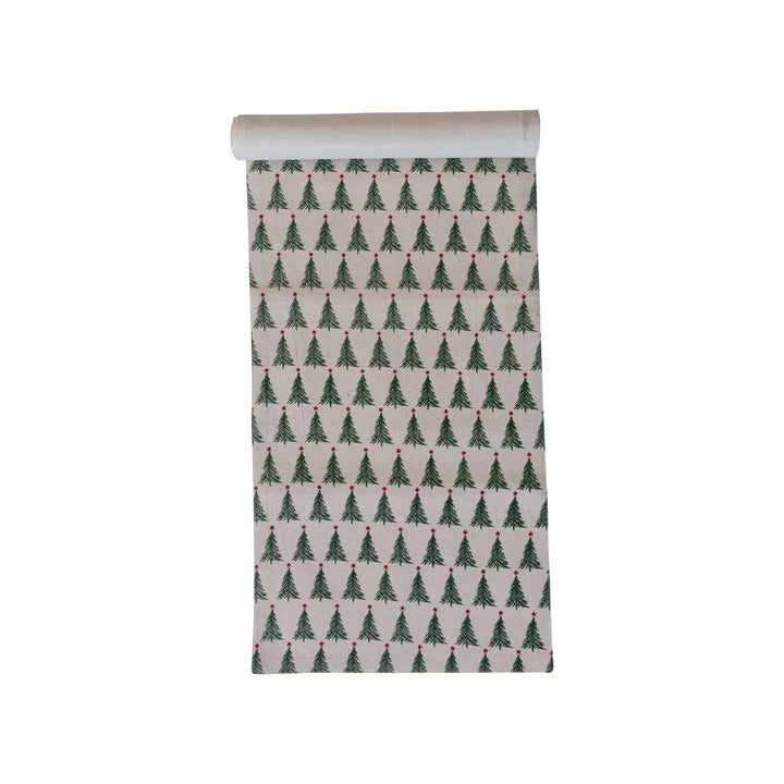 Winter Pine Tree Table Runner