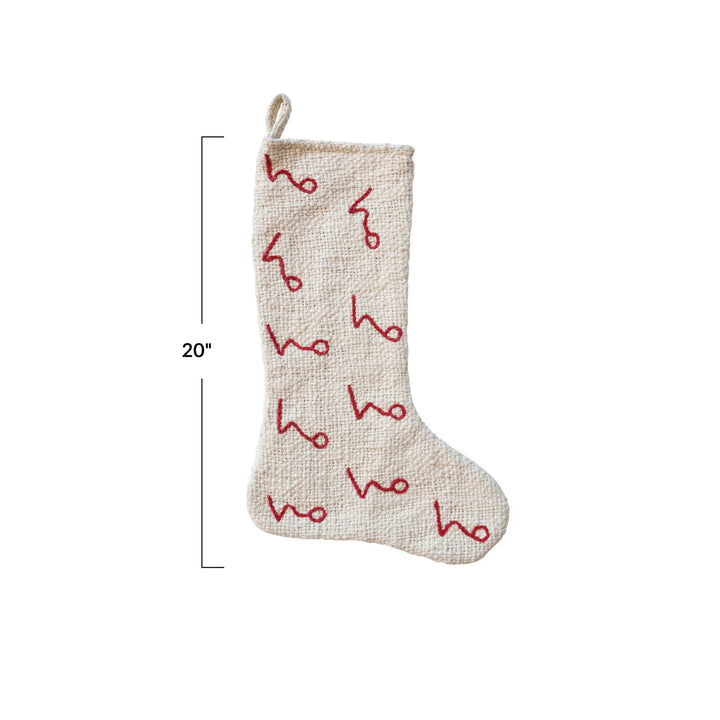 HO HO HO Cotton Stocking