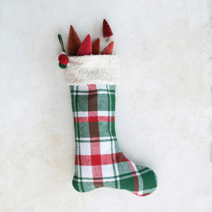 Flannel Sherpa Cuff Stocking