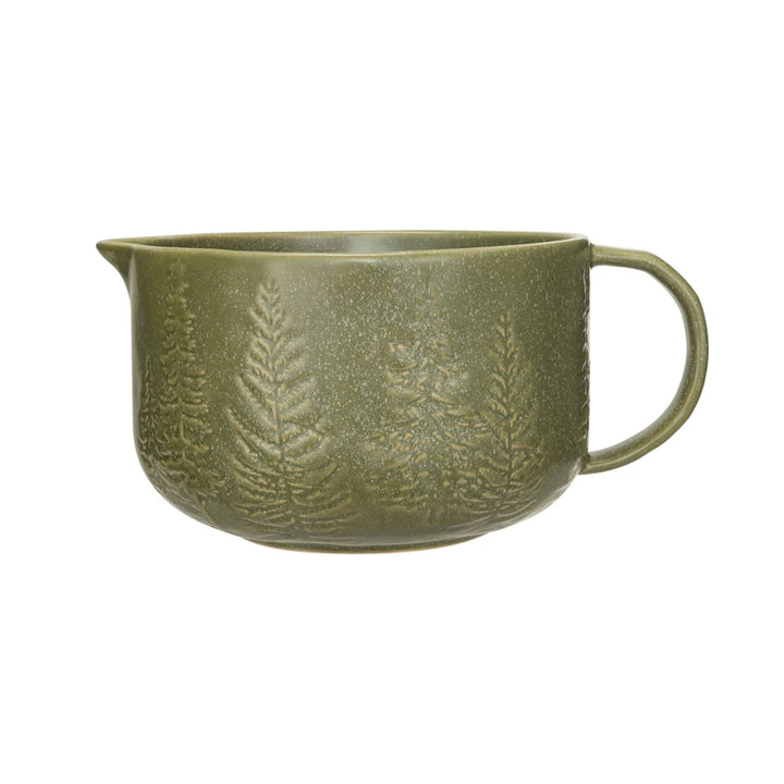 Green Tree Stoneware Batter Bowl