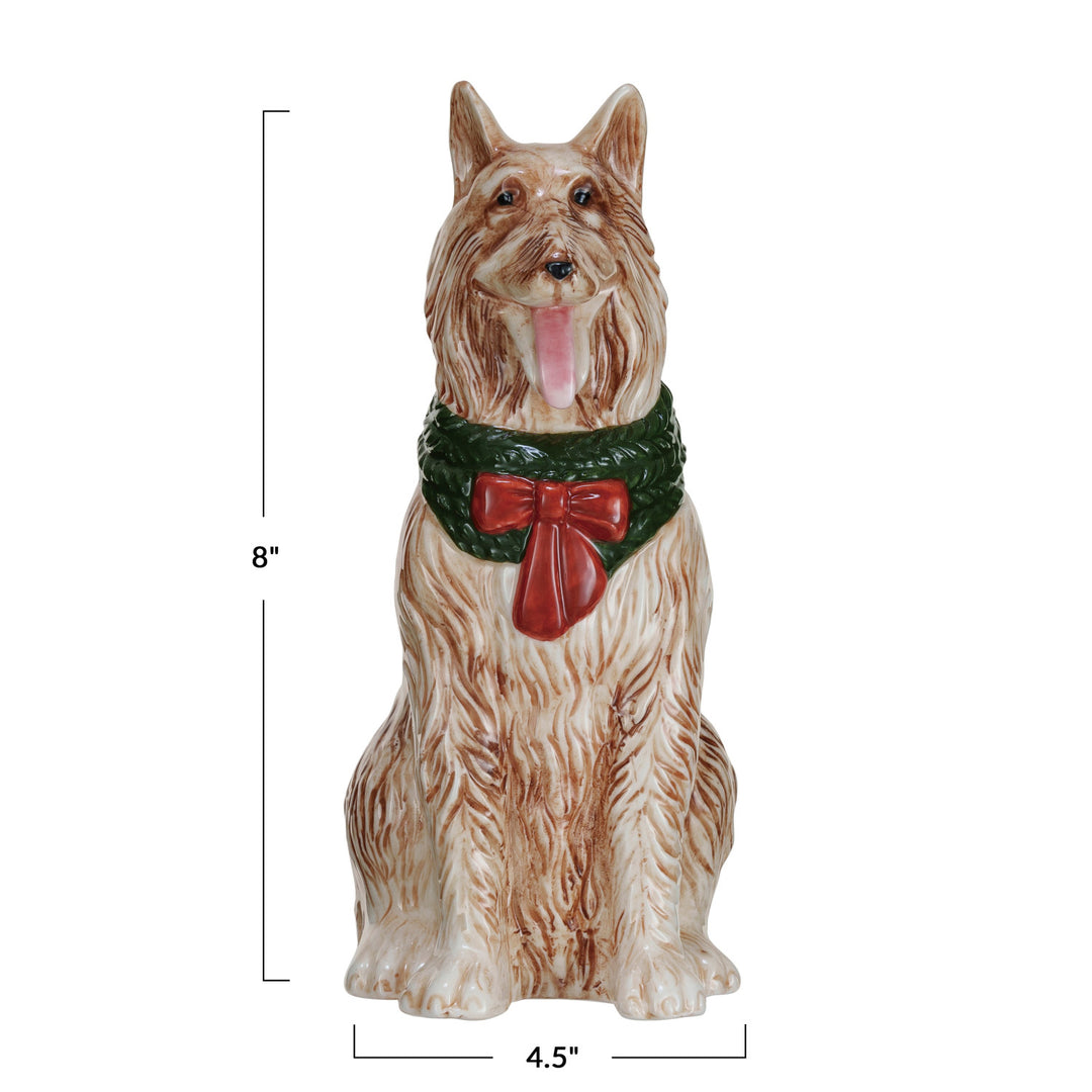 Holiday Dog Vase