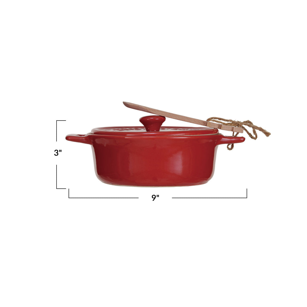 Red Brie Baker & Spoon Set