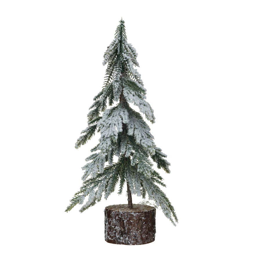 Flocked Slim Fir Tree