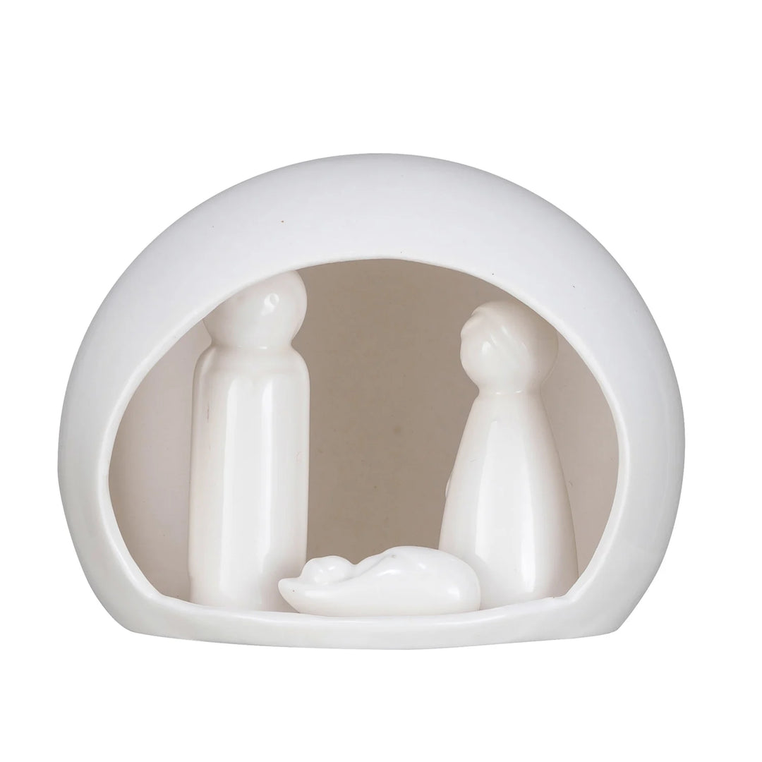 Mini Simplistic Stoneware Nativity