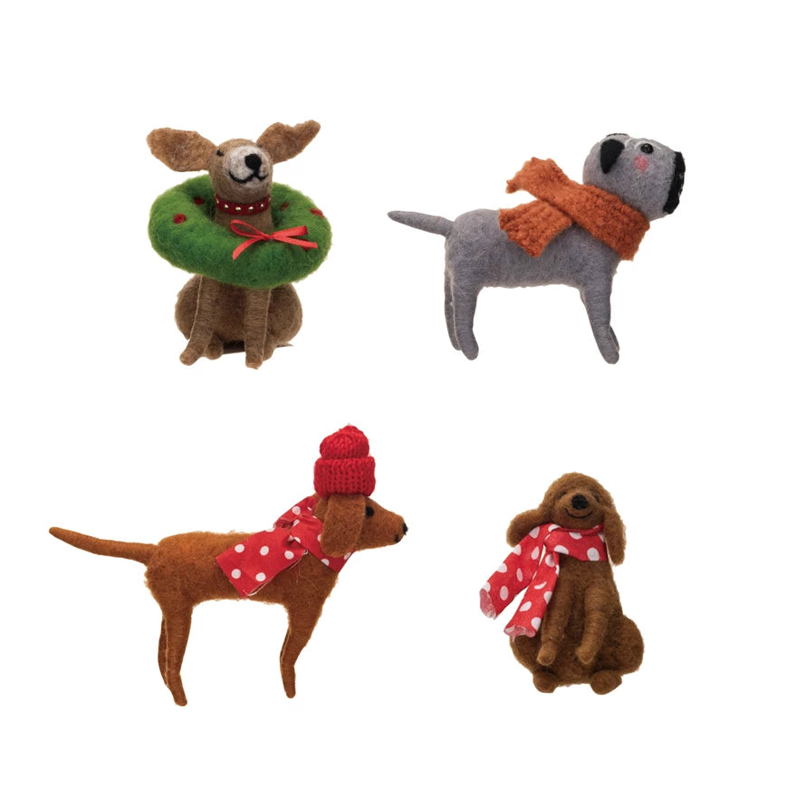 Felt Christmas Dog