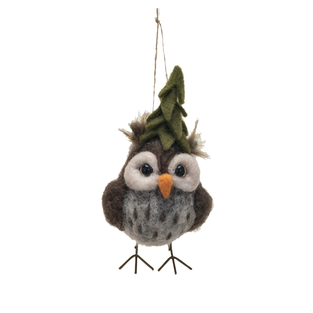 Felt Owl Ornament