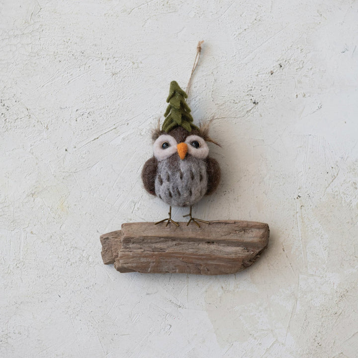 Felt Owl Ornament