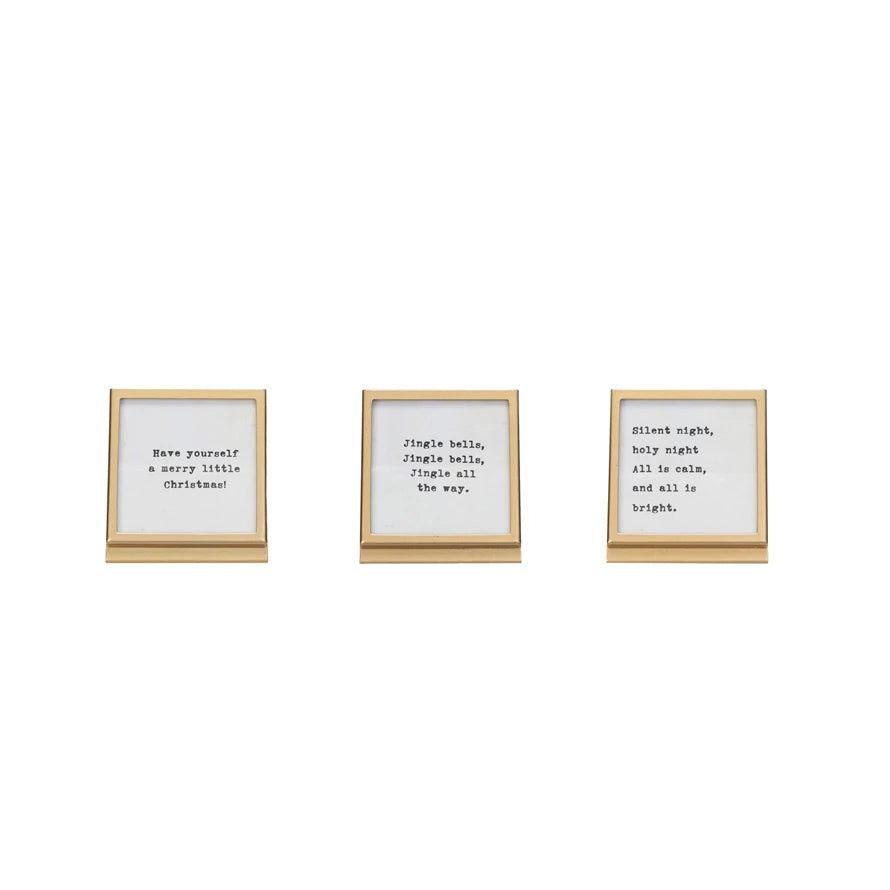 Christmas Carol Lyrics Framed Photo