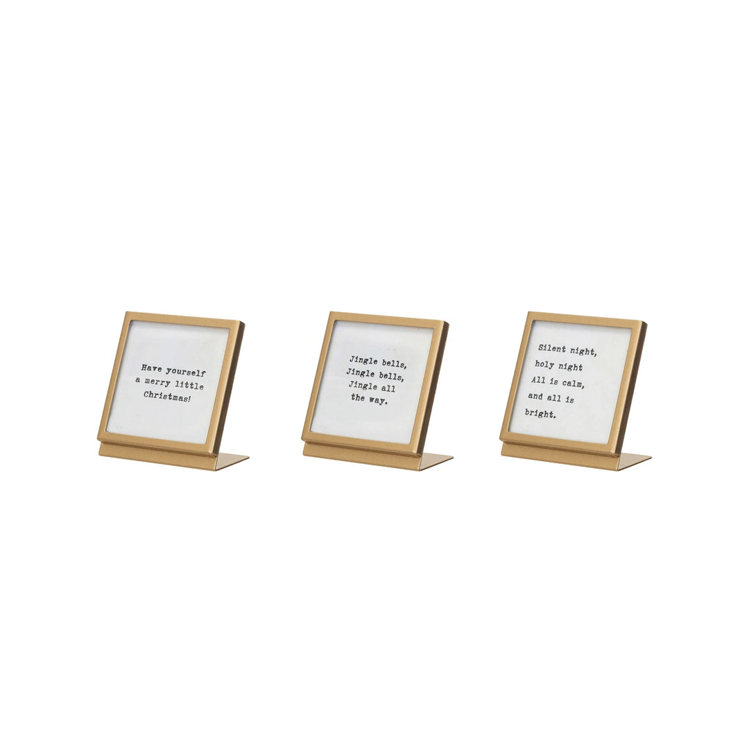 Christmas Carol Lyrics Framed Photo