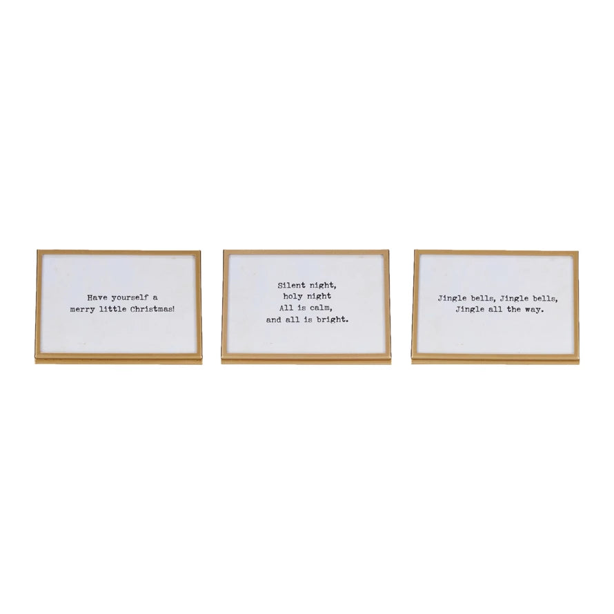 Christmas Carol Lyrics Framed Photo