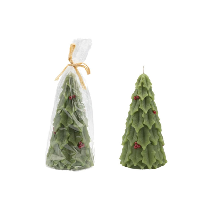 Holly Berry Tree Wax Candle