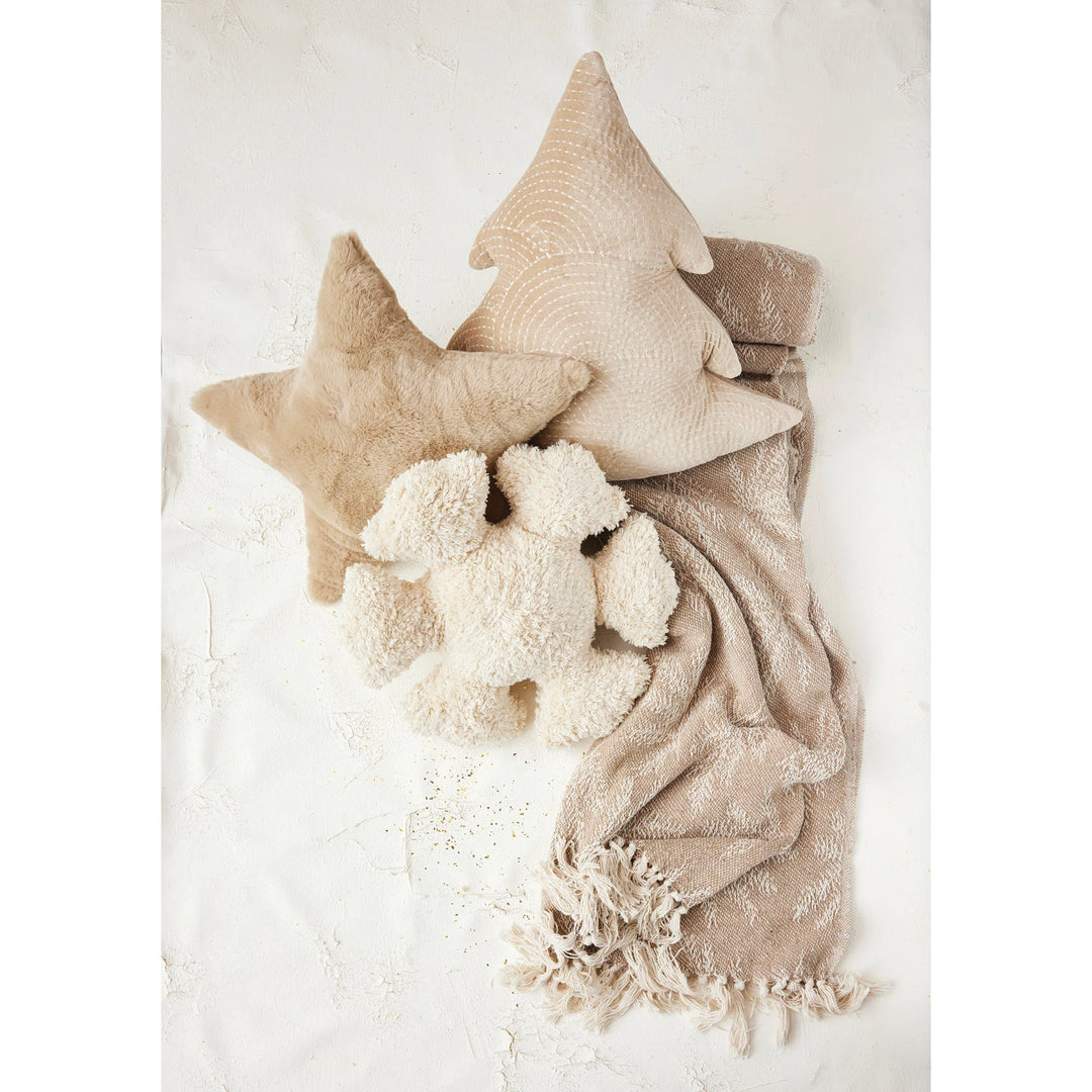 Luxe Faux Fur Star Pillow
