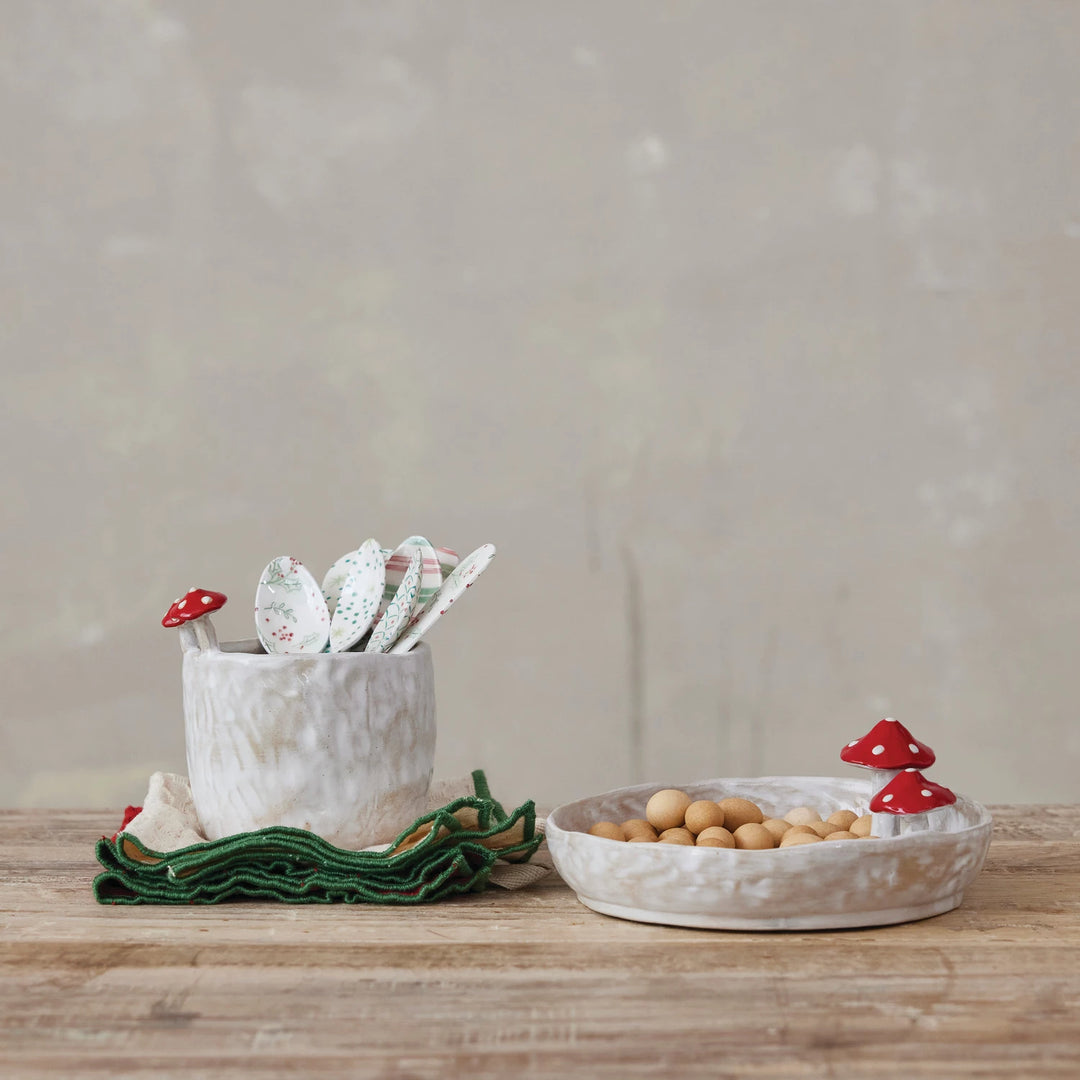 Woodland Christmas Mushroom Planter
