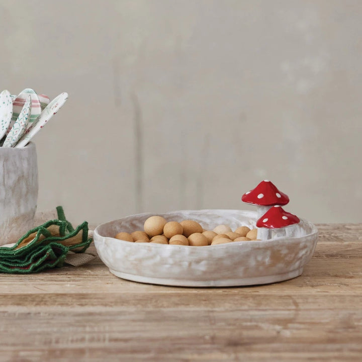 Woodland Christmas Mushroom Plate