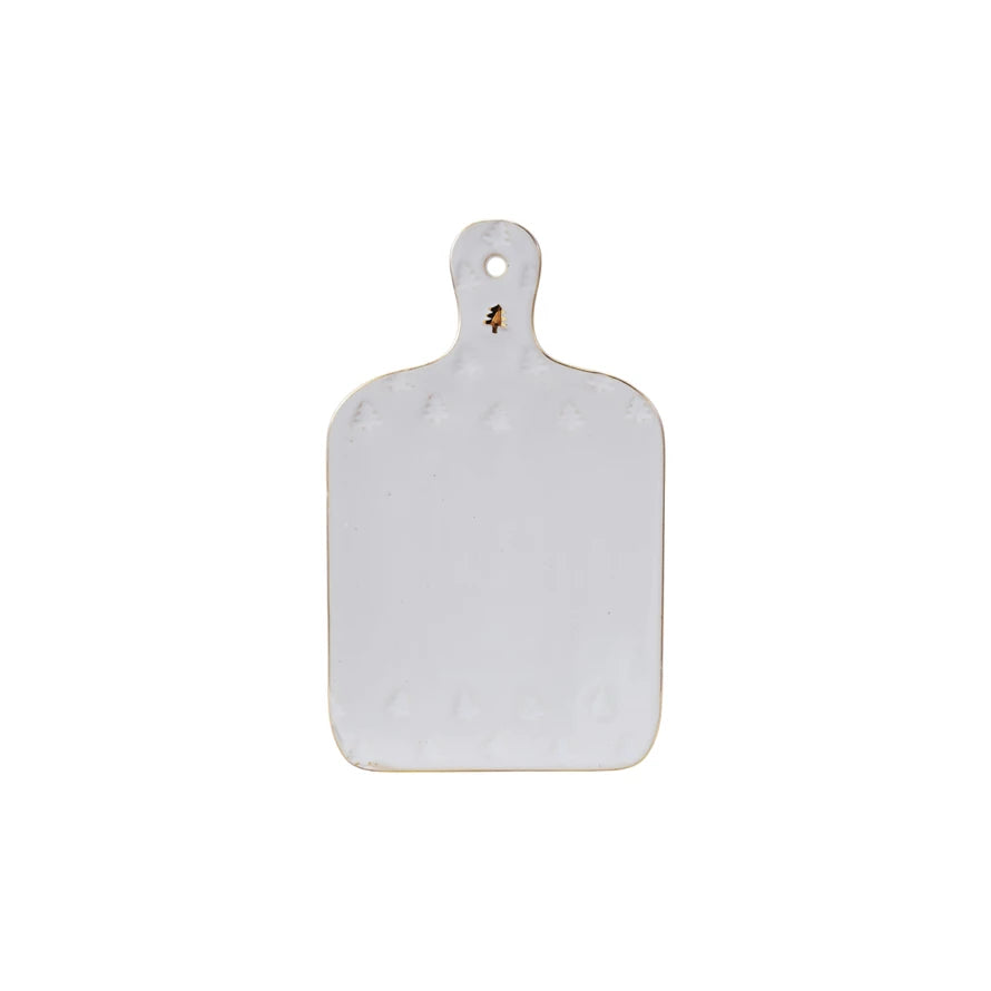 White Winter Forest Cheese Board