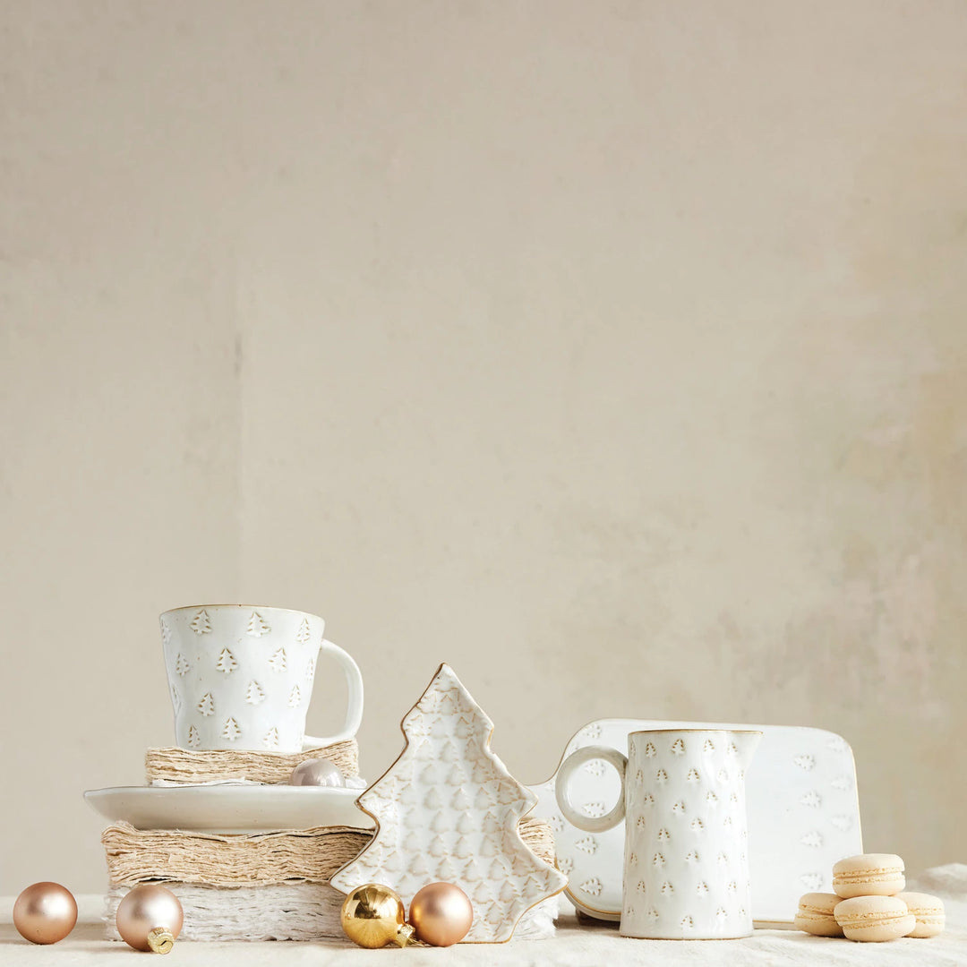 White Winter Forest Tree Plate