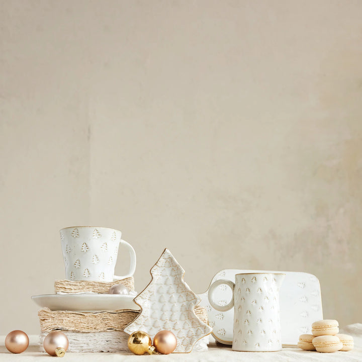 White Winter Forest Tree Plate