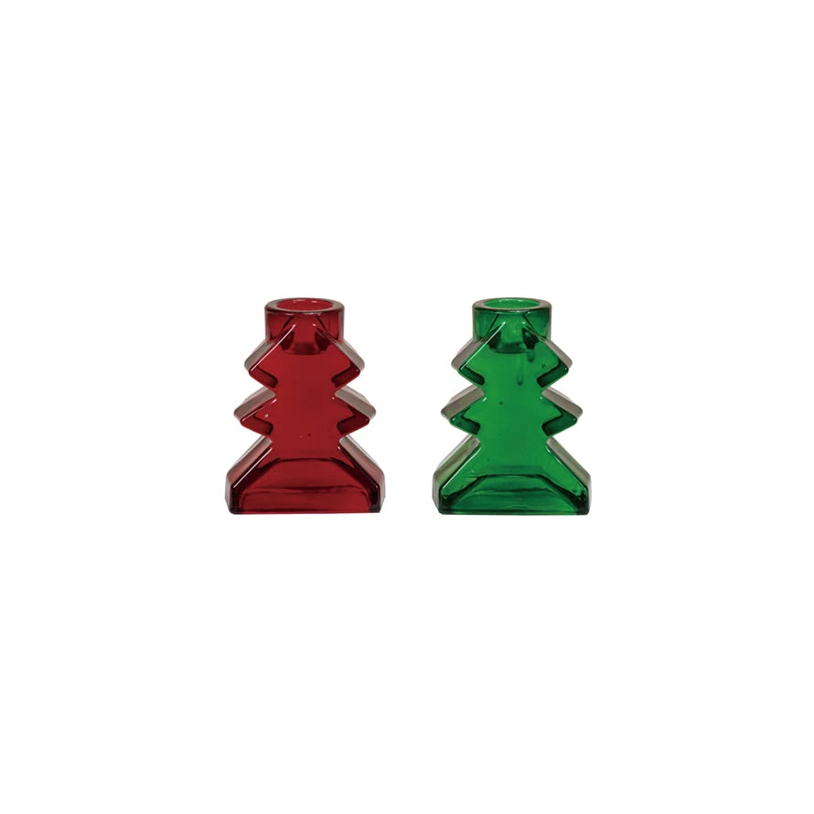 Tree Shaped Glass Taper Holder