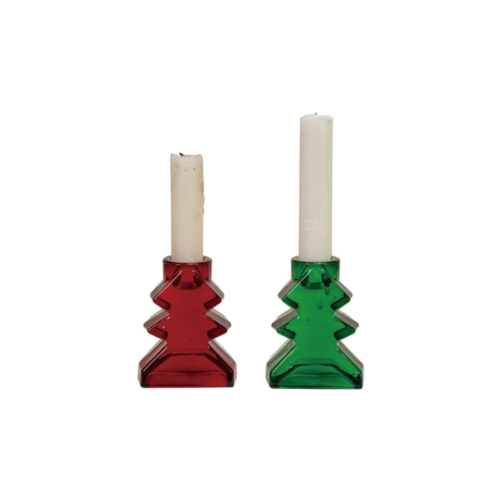 Tree Shaped Glass Taper Holder