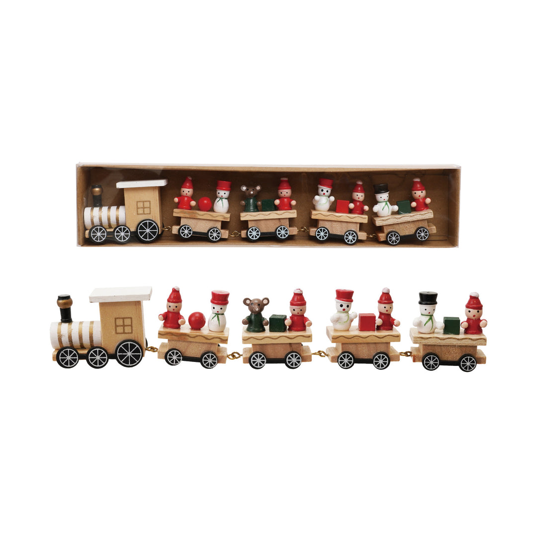 Wood Holiday Passenger Train Set