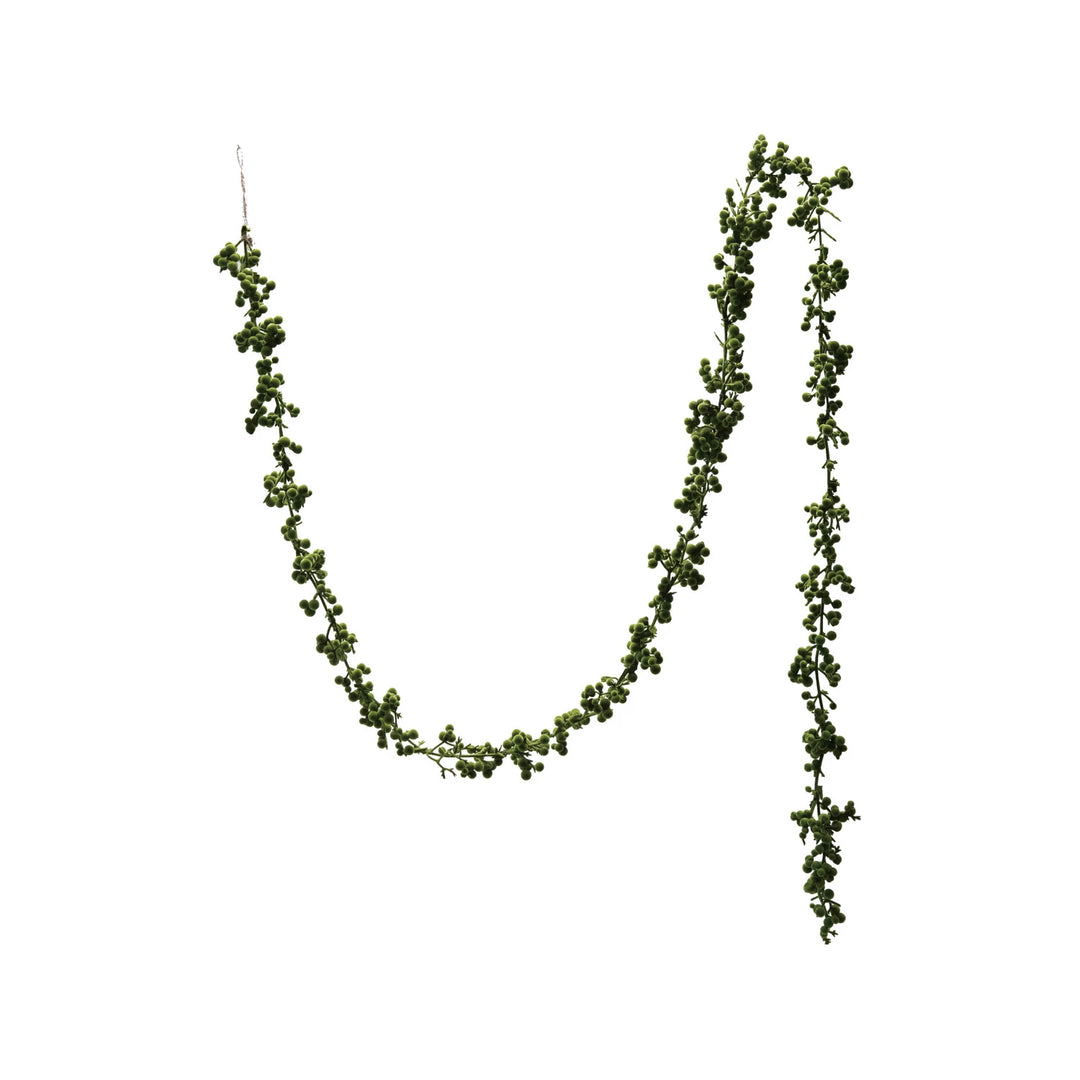Velvet Flocked Berry Ball Garland
