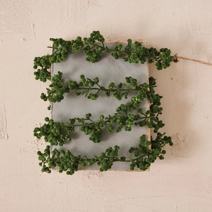 Velvet Flocked Berry Ball Garland