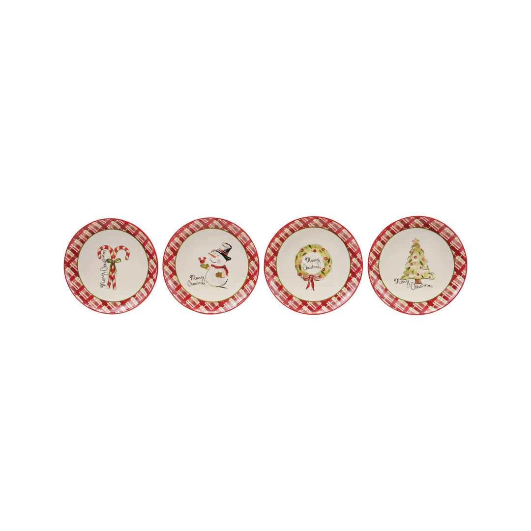 Merry Christmas Plaid Plate