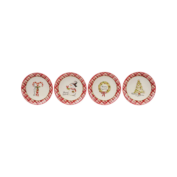 Merry Christmas Plaid Plate