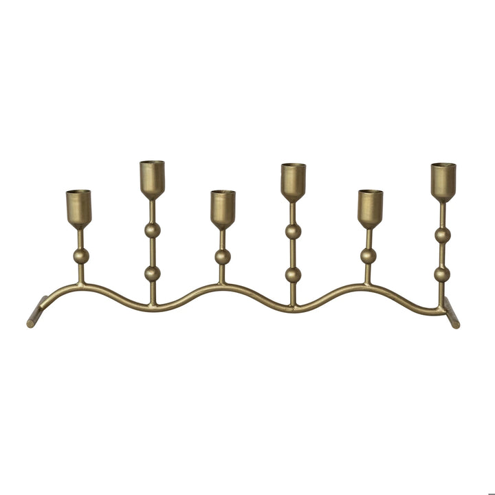 Hand Forged Iron Ball Candleabra