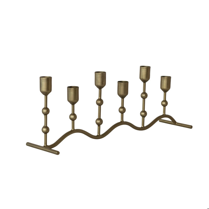 Hand Forged Iron Ball Candleabra